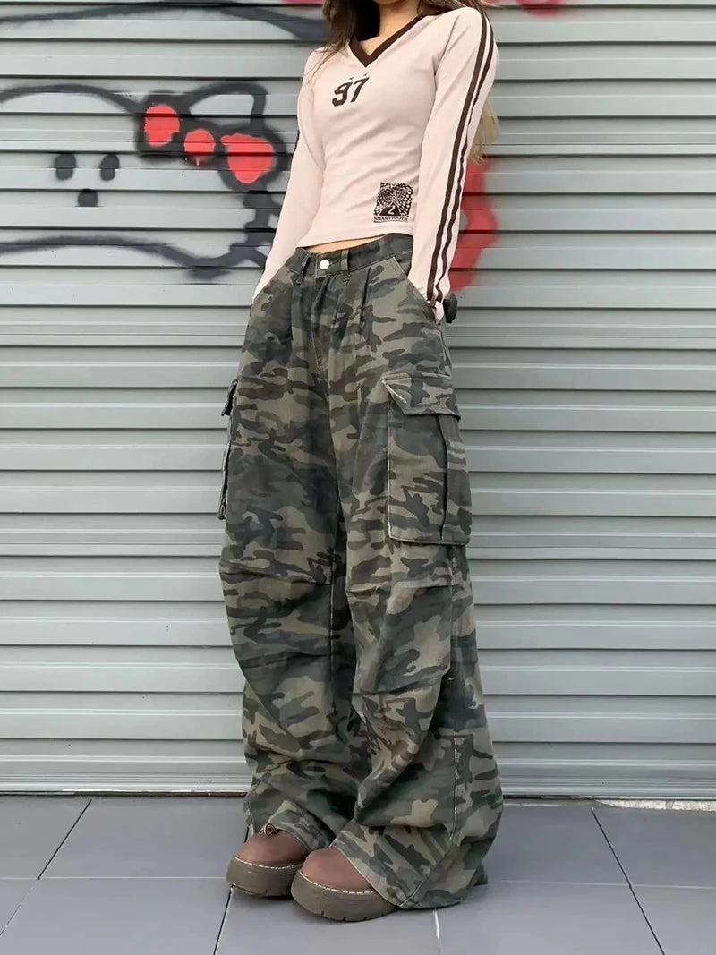 Y2K 'Camo' Cargo Jeans
