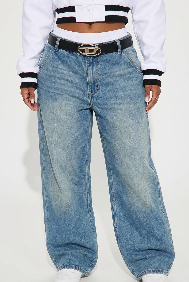 Layered Baggy Jeans