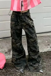 Y2K 'Camo' Cargo Jeans