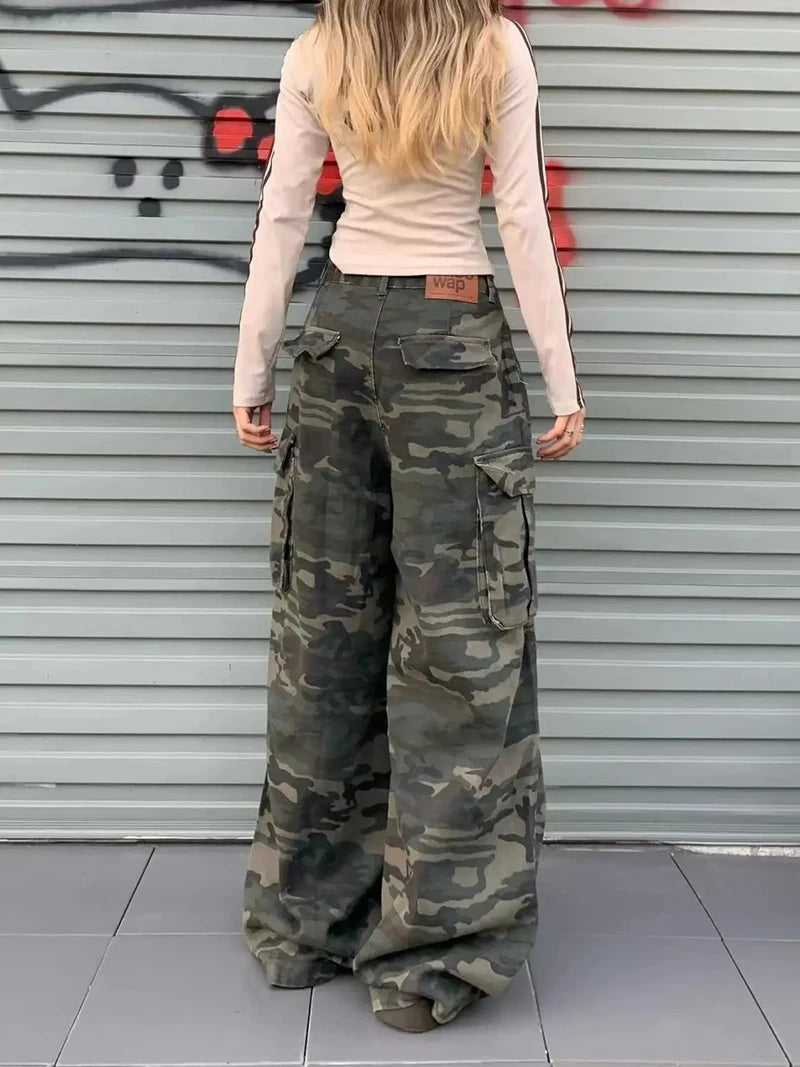 Y2K 'Camo' Cargo Jeans